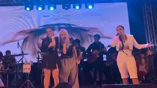 MAIARA E MARAISA COM LUÍSA SONZA CANTANDO EM LORENA SP EM HOMENAGEM A MARÍLIA MENDONÇA