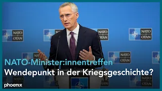 Jens Stoltenberg vor dem NATO-Minister:innentreffen am 14.06.23