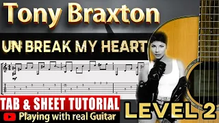 Toni Braxton - Unbreak my heart Guitar tab tutorial