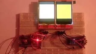 STM32F103C8T6 vs Arduino NANO, ILI9341 LCD Grafikai teszt