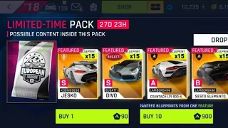 Asphalt 9 European Season II Card Packs Opening