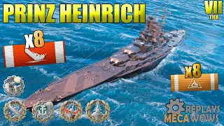 BattleShip Prinz Heinrich 8 Kills & 178K Damage | World of Warships