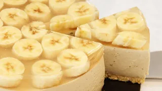 ХОЛОДНЫЙ БАНАНОВЫЙ ЧИЗКЕЙК 🍌без ВЫПЕЧКИ🍌 ОЧЕНЬ ПРОСТОЙ РЕЦЕПТ🍌 No bake banana cheesecake