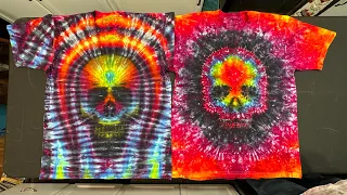 Rainbow Skull Tie Dyes Two Ways