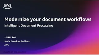 AWS Intelligent Document Processing | Amazon Web Services