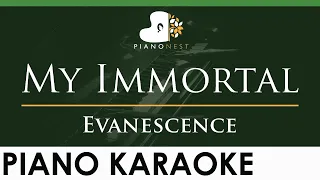 Evanescence - My Immortal - LOWER Key (Piano Karaoke Instrumental)