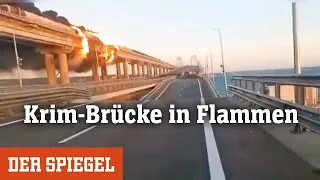 Kertsch-Brücke in Flammen: »Die Versorgung der russischen Truppen wird schwierig« | DER SPIEGEL