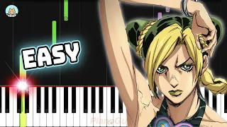 JoJo Part 6: Stone Ocean OP 2 - "Heaven's Falling Down" - EASY Piano Tutorial & Sheet Music