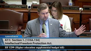 Minnesota House debate/passage of HF5299, the higher education supplemental budget bill 5/7/24