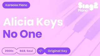 No One Karaoke | Alicia Keys (Piano Karaoke)