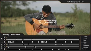 Komang - Raim Laode Fingerstyle Guitar Cover | TAB Tutorial