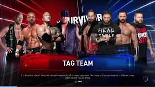 WWE 2K22 : THE ATTITUDE ERA VS THE NEW ERA ( SURVIVOR SERIES ) 8 MAN ELIMINATION TAG TEAM MATCH