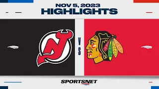 NHL Game Highlights | Devils vs. Blackhawks - November 5, 2023