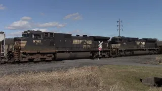 Westbound 2 NS Engines DPU Trail NS 11K Mixed Freight Annville PA