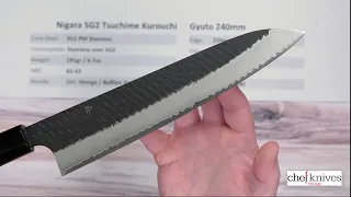 Nigara SG2 Tsuchime Kurouchi Gyuto 240mm Quick Look