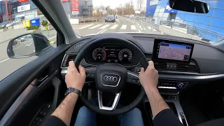 NEW Audi Q5 2021  2 0 TDI 204  HP   POV Test Drive  Joe Black