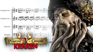 Sheet music | The Kraken from PIRATES OF CARIBBEAN Brass Quintet (Partitura Quinteto de Bronces) PDF