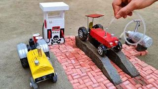 diy tractor mini service station science project | water pump |@Minirustic | @MiniCreative1