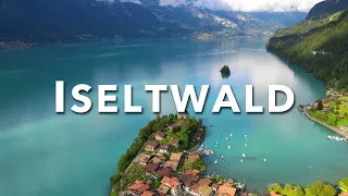 Lakeside Village ISELTWALD Lake Brienz Interlaken🇨🇭 Switzerland by Drone 4K Footage Aerial Views