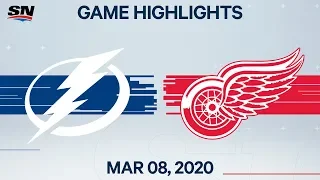NHL Highlights | Lightning vs Red Wings – Mar. 8, 2020