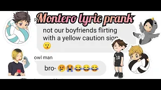 Atsumu harem?|| Montero lyric prank|| haikyuu texts// Eren JAEGER