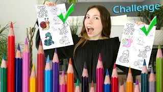 Crayons CREOLA vs PAILLETTES et COLLE CLEOPATRE ! Challenge Coloriage Glitter !