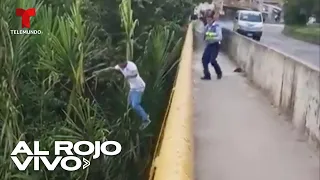 Hombre salta a un río en persecución policial para evitar una multa en Colombia