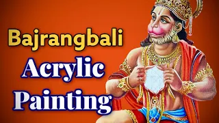 Hanuman ji ki paining | acrylic painting | artist tulsi vlogs