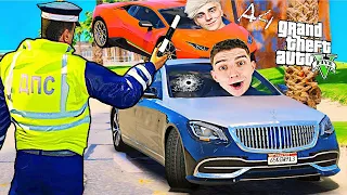 ГАИШНИК ОСТАНОВИЛ МАЙБАХ ВЛАДА ГЛЕНТА В ГТА 5 МОДЫ! И ВСТРЕТИЛ ВЛАДА А4 в GTA 5 MODS