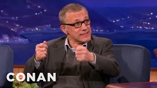 Christoph Waltz Got A Get-Well Present From Jamie Foxx | CONAN on TBS