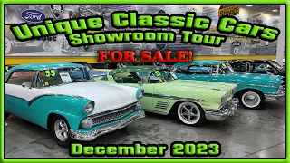 190 CARS & TRUCKS! - For Sale - Unique Classic Cars Lot Walk - December 2023 - Car Show