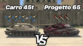 На ЗАБИВ#125 | Итальянcкая СТ с "резервным снарядом" | Carro 45t VS Progetto 65 | Кто сильней?