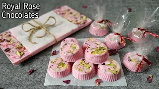 Royal Rose Chocolates / How to make Rose Chocolates at home / Homemade Chocolate Recipe