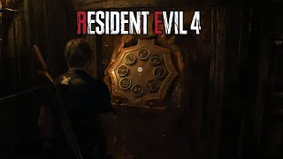 Resident Evil 4 Remake - Cave Shrine Murals Puzzles Chapter 4 Lake Door Symbols