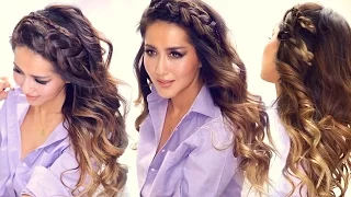 ★ 3 Easy HEADBAND BRAID Hairstyles & HSI Curls | Short Medium Long Hair Tutorial