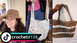 TIKTOK CROCHET PLASTIC YARN COMPILATION #128