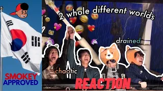 the difference between the hyung line & maknae line is hilarious for no reason  #bts #btsreaction