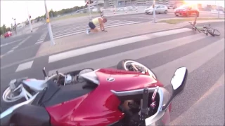 Wypadek motocyklisty z rowerzystą Ku przestrodze