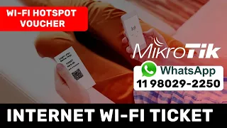 INTERNET HOTSPOT VOUCHER COM MIKROTIK VENDA INTERNET POR TICKET NO SEU COMERCIO TICKET DE 1 HORA