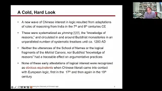 Rethinking the Discovery of Chinese Logic. Joachim Kurtz