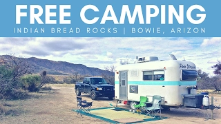 Free Camping at Indian Bread Rocks in Bowie, AZ 💯🌄😀 RV Living & Van Boondocking | Arizona Camping