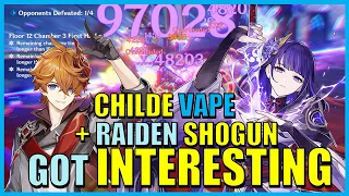 C0 Childe Vape Team with Baal Raiden Shogun Abyss Floor 12 | Genshin Impact