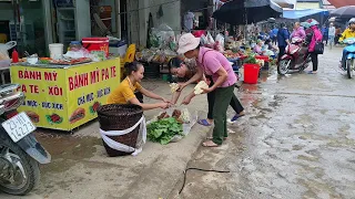 Harvesting Bamboo shoots, Turmeric and Green Vegetables Going to the market to sell - Triệu Thị Biên