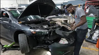 2016 CHEVY MALIBU how to take the front bumper and head lamp from off the vehicle