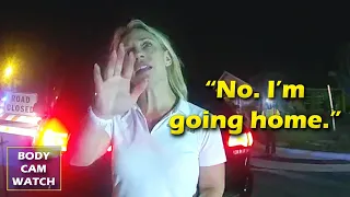 Drunk and Entitled: Woman Thinks She's in Charge of the DUI Investigation