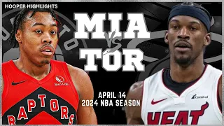 Miami Heat vs Toronto Raptors Full Game Highlights | Apr 14 | 2024 NBA Season