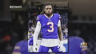 Ravens fans rally around Bills safety Damar Hamlin after he goes into cardiac arrest