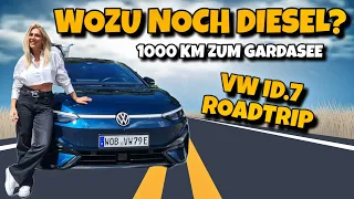 E Auto statt Diesel! Im VW ID.7 zum Gardasee durch Bayern. 1000 km Roadtrip