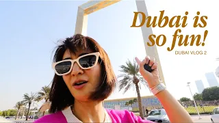 scared to fall off the building, shopping in Dubai Hills mall, adventure time with fam!