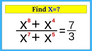 Nice Exponential Math Simplification | Find the value of x in this Equation